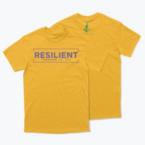 Resilient Purple on White Gold T-Shirt