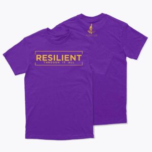 Resilient Gold on Purple T-Shirt